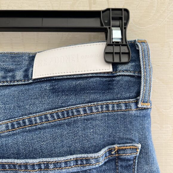 RE/DONE Originals Jeans Women’s Size 30x27 High Rise Button Fly Ankle Straight - Picture 8 of 11